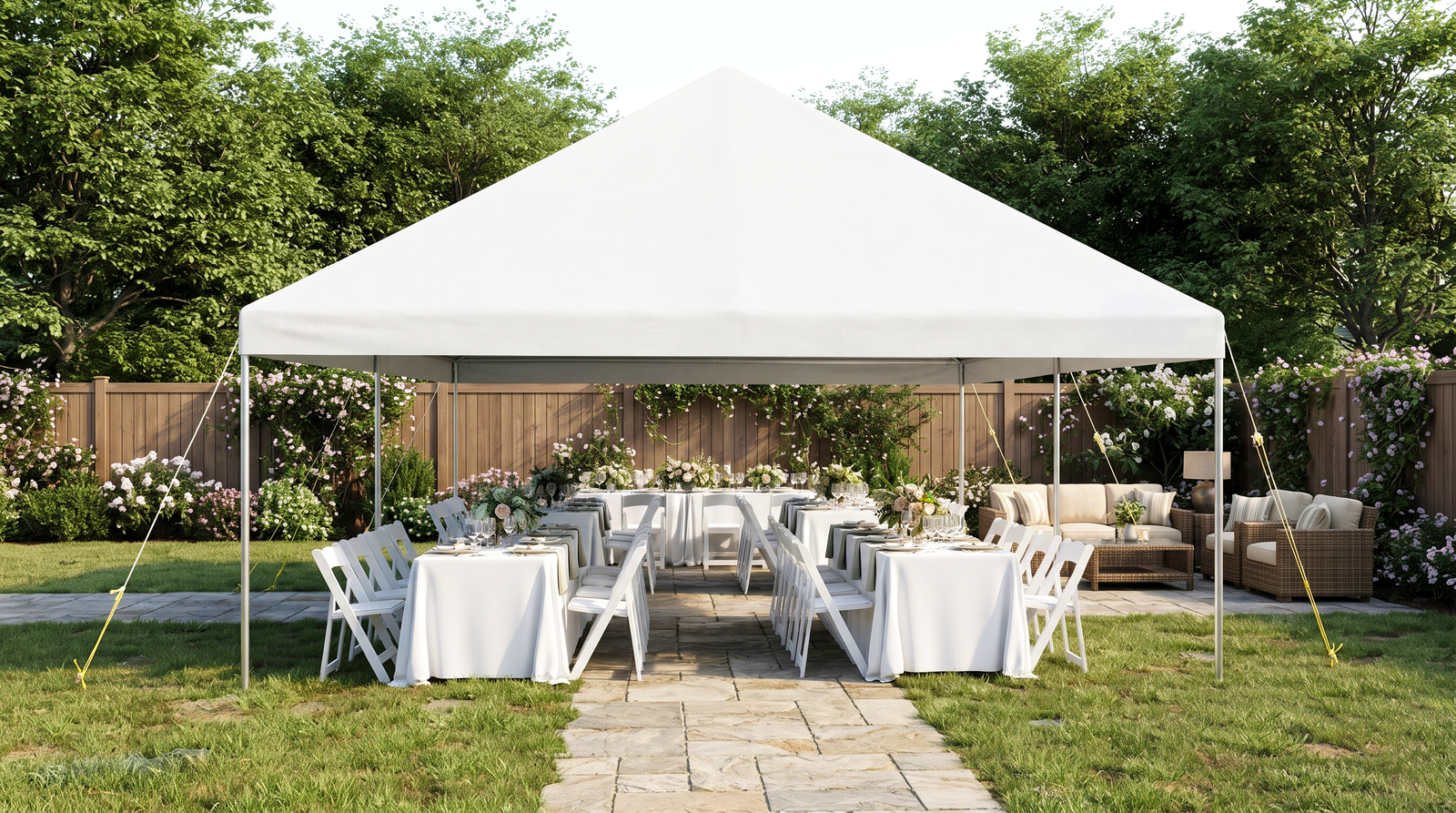 Decorated tent interior